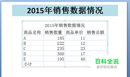如何把PPT中用到的数据以Excel电子表格形式插入