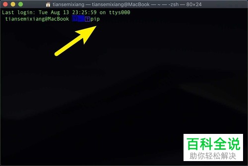 如何查看MacBook苹果电脑中是否安装pip