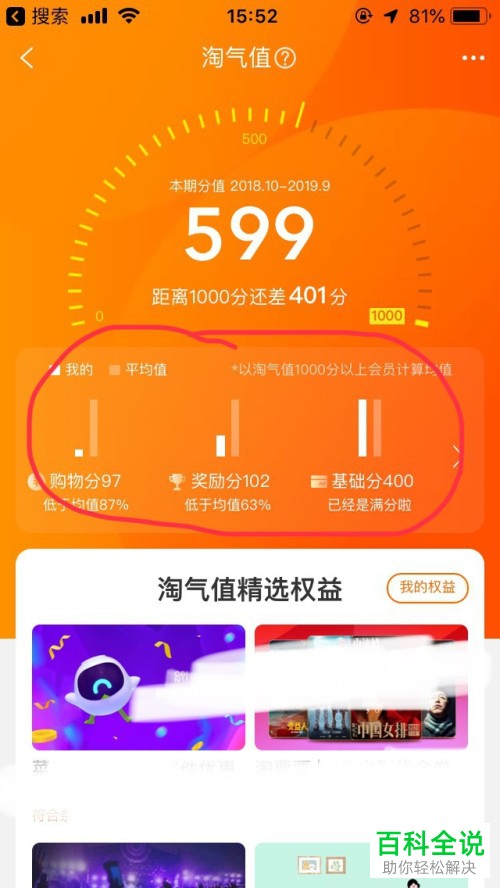 如何查看淘宝中的淘气值
