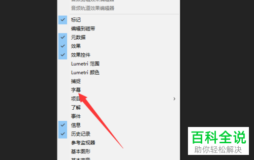 如何打开premiere软件中的字幕面板