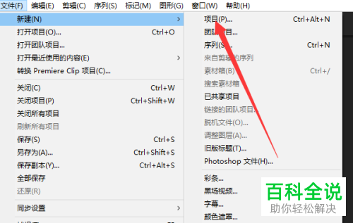 如何打开premiere软件中的字幕面板