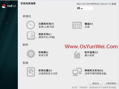 RHEL 7.0系统安装配置图解教程