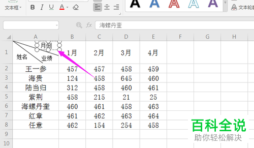 如何给Excel表格制作多条斜线表头