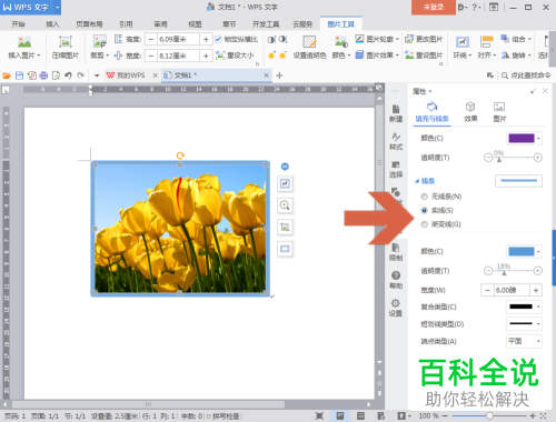 如何给电脑版WPS的图片添加边框
