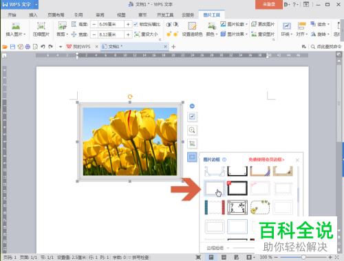如何给电脑版WPS的图片添加边框