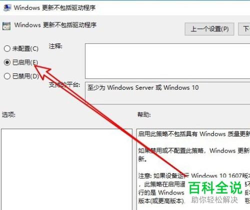 如何给Win10设置更新系统但不升级驱动程序