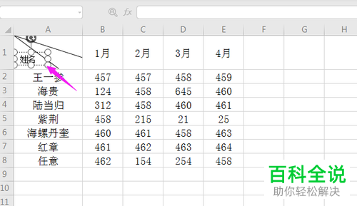 如何给Excel表格制作多条斜线表头