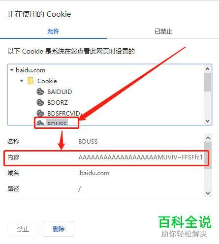 如何获取谷歌浏览器中cookie内的bduss值