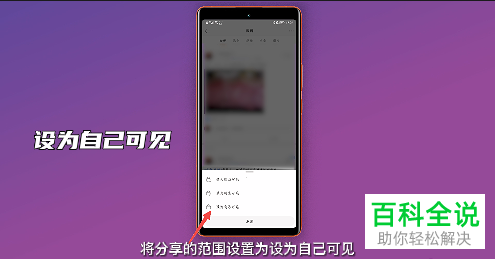 如何将微博设为仅自己可见