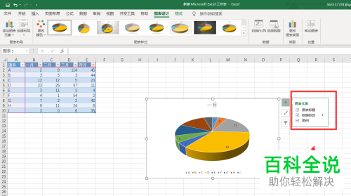 如何将Excel文档中的表格制作为三维饼图