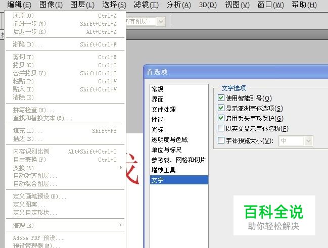 如何解决photoshop里打字不能显示问题
