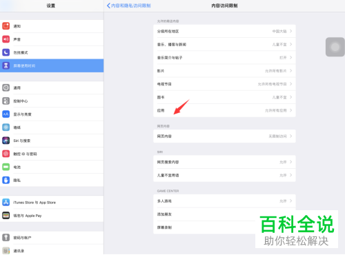 如何将iPad Pro应用访问限制设置为17+