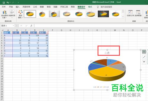 如何将Excel文档中的表格制作为三维饼图