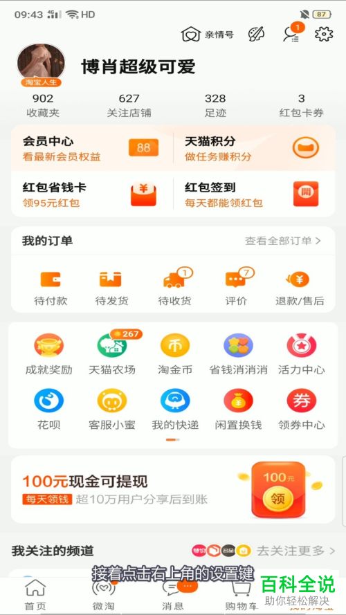 如何开启手机淘宝中的账户保护功能