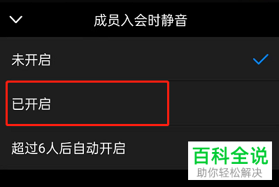 如何开启钉钉成员入会时静音功能