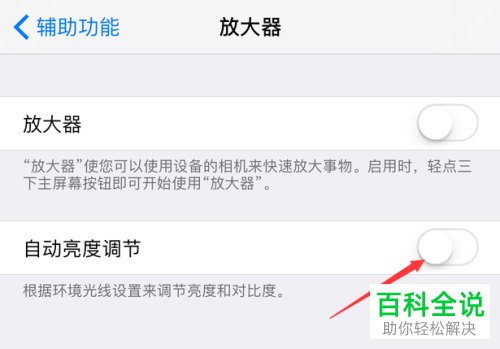 如何开启iPhone苹果手机内的自动调节亮度功能