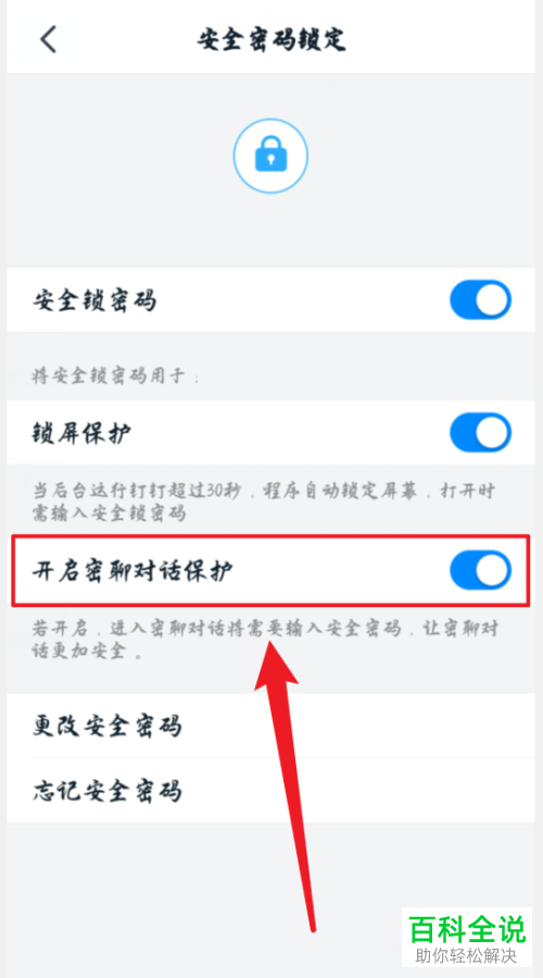 如何开启钉钉密聊密码保护功能