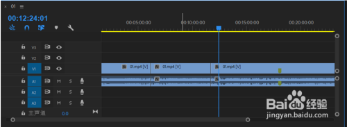 如何利用PR软件删除视频的间隙
