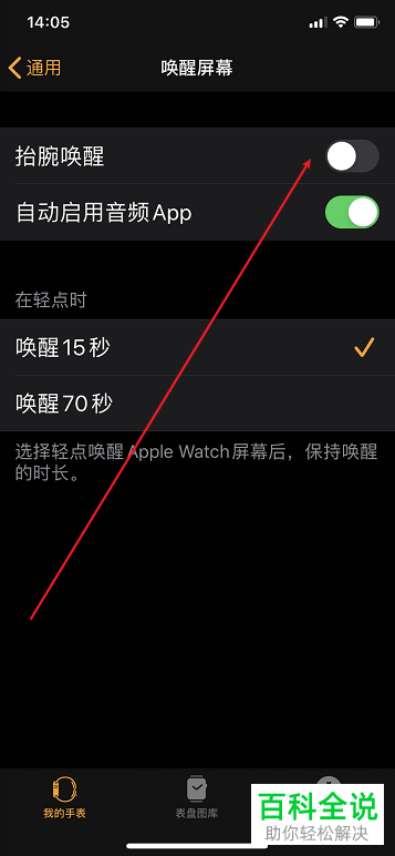 如何启用Apple Watch抬腕唤醒功能