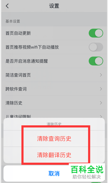 如何清除网易有道词典中查询或翻译的历史记录