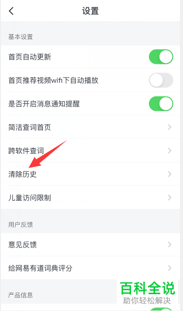 如何清除网易有道词典中查询或翻译的历史记录