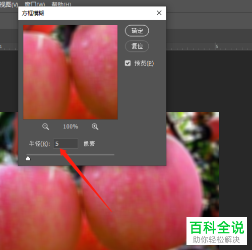 如何使用PS软件中的方框模糊功能