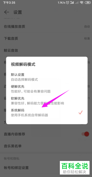 如何设置网易云音乐APP的视频解码模式