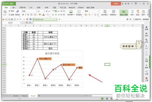 如何设置Excel表格中折线图的自动批注更新