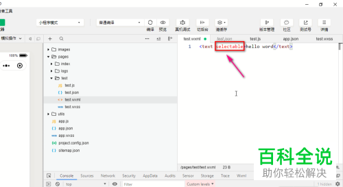 如何使用微信小程序中的text组件