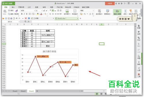 如何设置Excel表格中折线图的自动批注更新