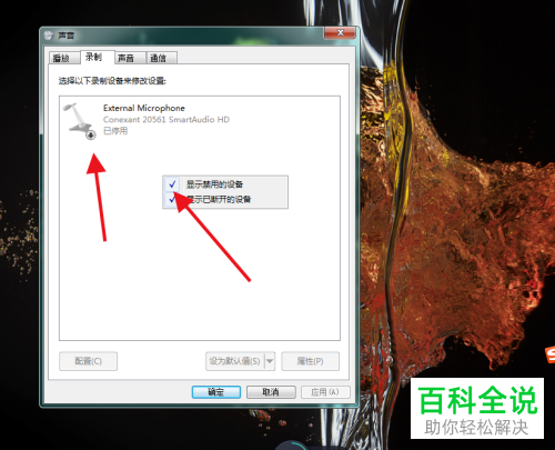 如何设置电脑显示禁用的声音设备