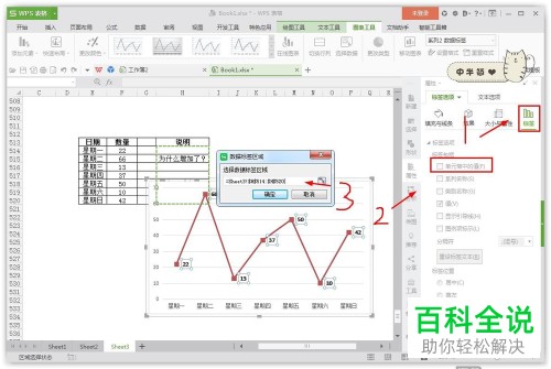 如何设置Excel表格中折线图的自动批注更新