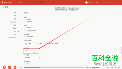 如何设置网易云音乐的歌词字号