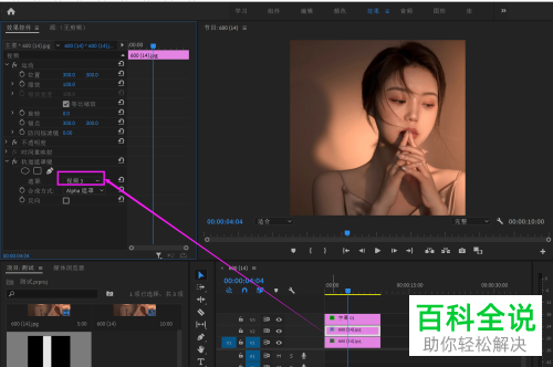 如何通过Pr给视频添加轨道遮罩、高斯模糊效果