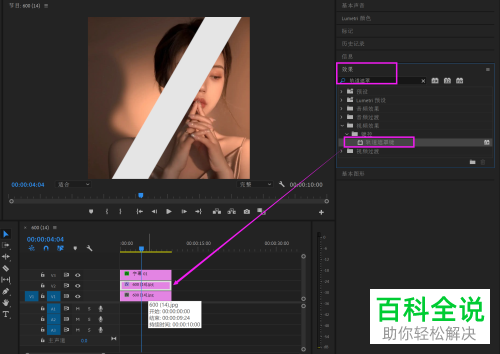 如何通过Pr给视频添加轨道遮罩、高斯模糊效果
