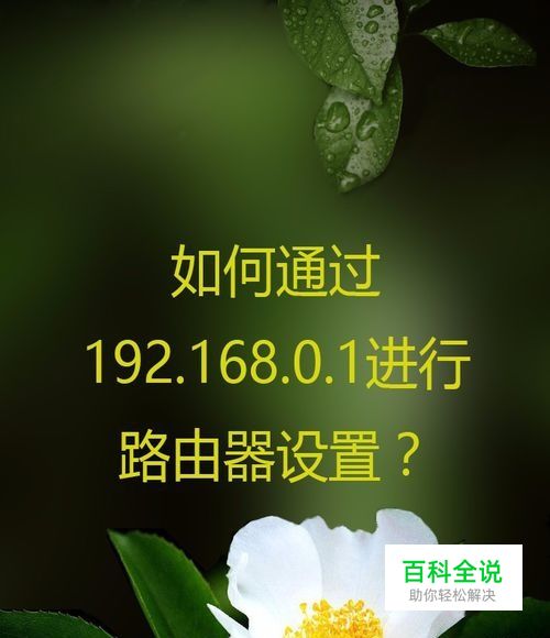 如何通过192.168.0.1进行路由器设置？