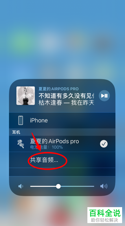 如何在苹果iPhone手机中通过共享音频同事连接两副AirPods