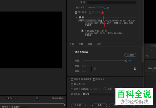 如何在PR软件中导出GIF动图