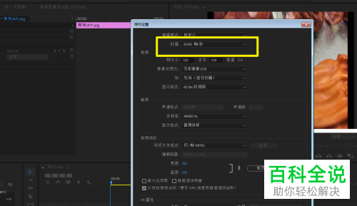 如何在PR软件中设置序列的时基