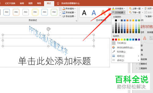 如何在ppt中完成艺术字的插入