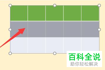 如何在PPT文档中插入表格并按行修改底纹颜色