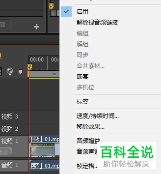 如何在pr的视频中修改音频？