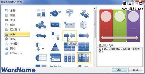 如何在Word2010文档中重新选择SmartArt图形布局