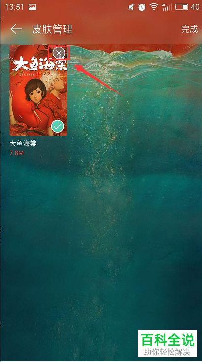 如何在网易云音乐app中将下载的皮肤删除？