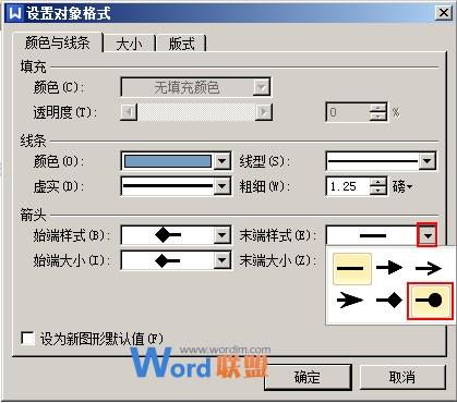 如何在WPS文字中定义直线的起始点和终止点