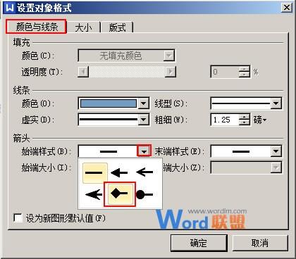 如何在WPS文字中定义直线的起始点和终止点