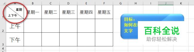 如何在Excel斜线单元格输入文字