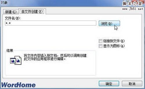 如何在Word2007文档中插入文件对象
