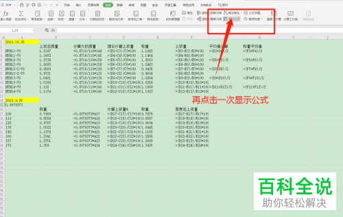如何在Excel表格中设置显示所有公式