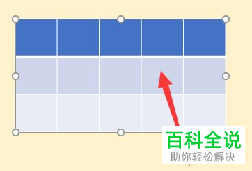如何在PPT文档中插入表格并按行修改底纹颜色